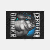 Lustiger Cringe Sigma Wolf Zertifizierter Gooner Fleecedecke (Vorderseite (Horizontal))