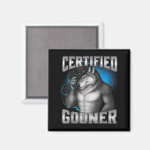 Lustiger Cringe Sigma Wolf Zertifizierter Gooner Magnet (Vorderseite/Rückseite)