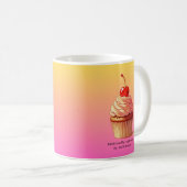 Lustiger Cupcake-Becher Emotional Support von Butt Kaffeetasse (VorderseiteRechts)