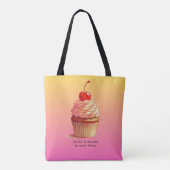 Lustiger Cupcake Emotional Support durch Buttercre Tasche (Rückseite)
