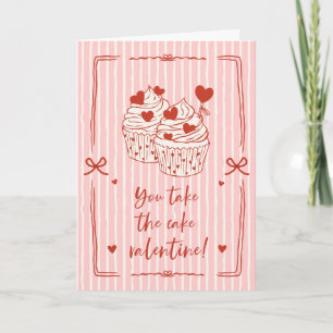 Lustiger Cupcake-Wortspiel Valentinstag   Du bist  Feiertagskarte