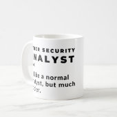 Lustiger Cyber-Sicherheitsanalyst Kaffeetasse (Vorderseite Links)