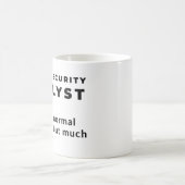 Lustiger Cyber-Sicherheitsanalyst Kaffeetasse (Mittel)