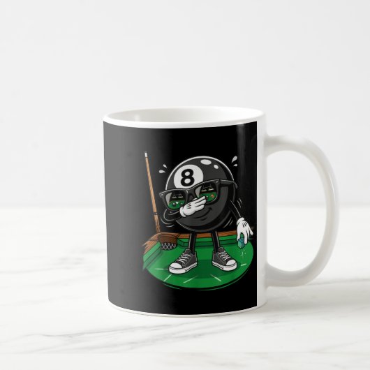 Lustiger Dabbing 8 Ball Pool Spieler Billard Team Kaffeetasse (Rechts)