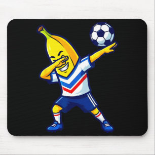 Lustiger Dabbing-Banane-Fußballspieler-Fußballspor Mousepad