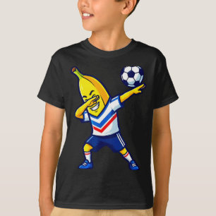 Lustiger Dabbing-Banane-Fußballspieler-Fußballspor T-Shirt