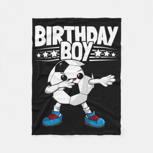 Lustiger Dabbing Fußball Geburtstag Junge Kinder J Fleecedecke (Vorderseite)