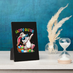 Lustiger Dabbing-Hase Ostern Frohe Ostern Fotoplatte
