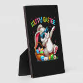 Lustiger Dabbing-Hase Ostern Frohe Ostern Fotoplatte (Seite)