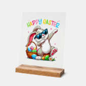 Lustiger Dabbing-Hase Ostern Frohe Ostern für Jung Acrylschild (Winkel)
