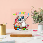 Lustiger Dabbing-Hase Ostern Frohe Ostern für Jung Acrylschild (Hochzeit)