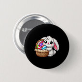 Lustiger Dabbing-Hase Ostern Frohe Ostern für Jung Button (Vorne & Hinten)