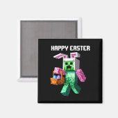 Lustiger Dabbing-Hase Ostern Frohe Ostern Kinder J Magnet (Vorderseite/Rückseite)
