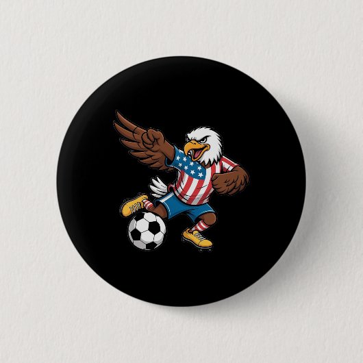Lustiger Dabbing Ld Adler Usa Fußball - Usa Flagge Button (Vorderseite)