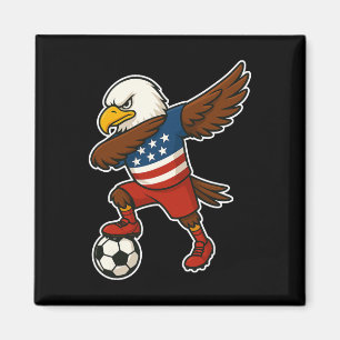 Lustiger Dabbing Ld Adler Usa Fußball - Usa Flagge Magnet
