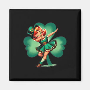 Lustiger Dabbing Leprechaun Vintage St. Patricks D Magnet