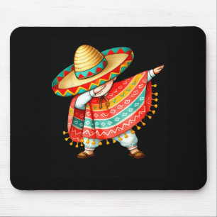 Lustiger Dabbing-Mexikaner Poncho Sombrero Cinco d Mousepad