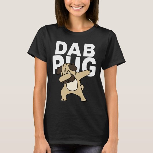 Lustiger Dabbing-Mops 1034 T-Shirt (Vorderseite)