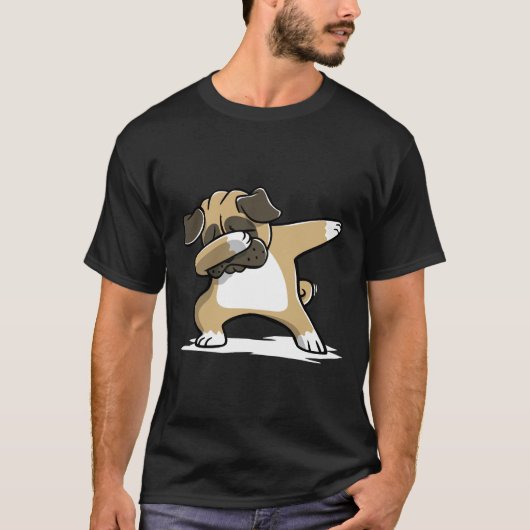 Lustiger Dabbing-Mops 358 T-Shirt (Vorderseite)