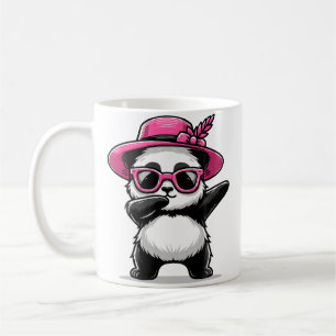 Lustiger Dabbing-Panda mit Hut Süßer Panda Dab-Tan Kaffeetasse