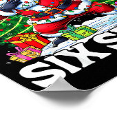 Lustiger Dabbing Weihnachtsmann sagt Six Seven 67 Poster (Ecke)