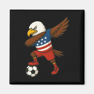 Lustiger Dabbing Weißkopfadler USA Fußball - USA F Magnet