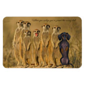Lustiger Dachshund Erdmännchen Magnet (Horizontal)