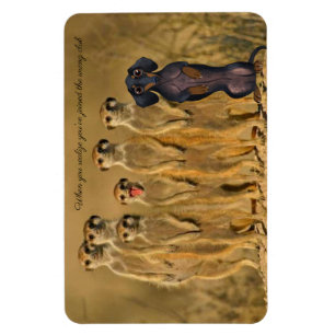Lustiger Dachshund Erdmännchen Magnet