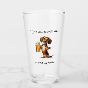 Lustiger Dachshund Glas