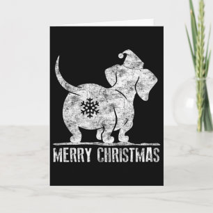 Lustiger Dachshund hässlicher Weihnachten Wiener H Karte