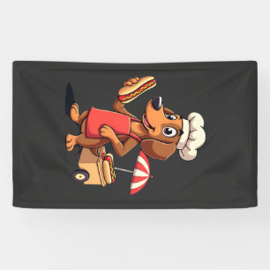 Lustiger Dachshund-Hund Weenie Wurst Hotdog Sandwi Banner