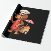 Lustiger Dachshund-Hund Weenie Wurst Hotdog Sandwi Geschenkpapier (Ungerollt)