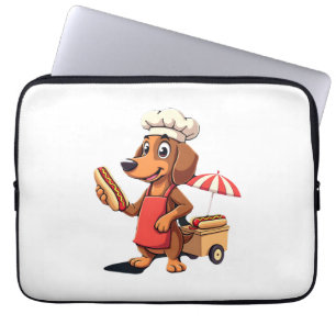 Lustiger Dachshund-Hund Weenie Wurst Hotdog Sandwi Laptopschutzhülle