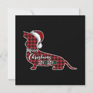 Lustiger Dachshund-Hund Weihnachten Mitteilungskarte