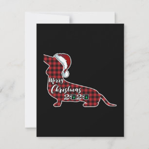 Lustiger Dachshund-Hund Weihnachten Mitteilungskarte