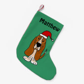 Lustiger Dachshund-Jagdhund-WeihnachtsStrumpf Kleiner Weihnachtsstrumpf (Vorderansicht (hängend))