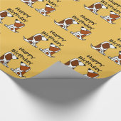 Lustiger Dachshund-Jagdhund-Welpen-HundeCartoon Geschenkpapier (Ecke)