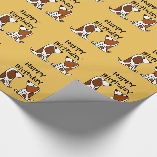 Lustiger Dachshund-Jagdhund-Welpen-HundeCartoon Geschenkpapier (Ecke)