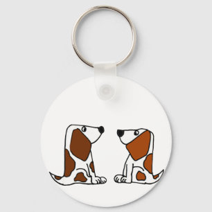 Lustiger Dachshund-Jagdhund-Welpen-HundeCartoon Schlüsselanhänger
