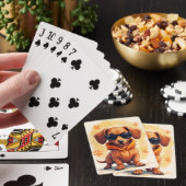 Lustiger Dachshund Kawaii Hund Spielkarten (In Situ)