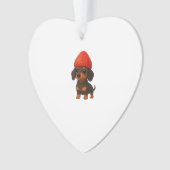 Lustiger Dachshund mit Erdbeeren und Hut fruchtig Ornament (Vorderseite)