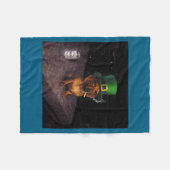 Lustiger Dachshund-Raucher-Meme-Gen-Grafik Fleecedecke (Vorderseite (Horizontal))
