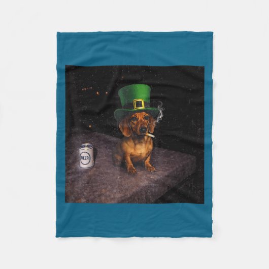 Lustiger Dachshund-Raucher-Meme-Gen-Grafik Fleecedecke (Vorderseite)