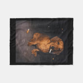 Lustiger Dachshund raucht Meme Zigarette Hund Meme Fleecedecke (Vorderseite (Horizontal))
