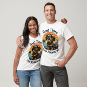Lustiger Dachshund Retro-Strand T-Shirt (Unisex)