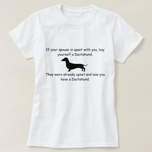 Lustiger Dachshund T-Shirt (Design vorne)
