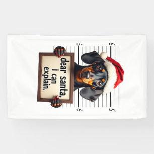 Lustiger Dachshund Weihnachten Lieber Santa Ich Ka Banner