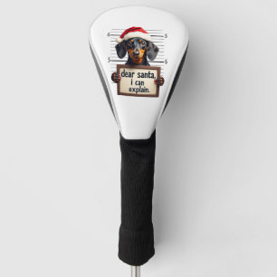 Lustiger Dachshund Weihnachten Lieber Santa Ich Ka Golf Headcover