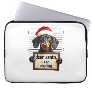 Lustiger Dachshund Weihnachten Lieber Santa Ich Ka Laptopschutzhülle
