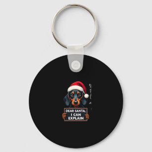 Lustiger Dachshund Weihnachten Lieber Santa Ich Ka Schlüsselanhänger